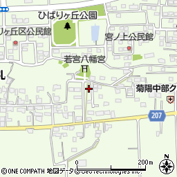 熊本県菊池郡菊陽町津久礼792-20周辺の地図