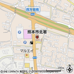 熊本市北消防署周辺の地図