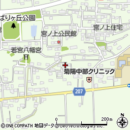 熊本県菊池郡菊陽町津久礼423-4周辺の地図