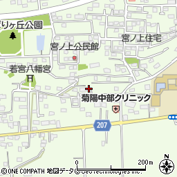 熊本県菊池郡菊陽町津久礼423-7周辺の地図