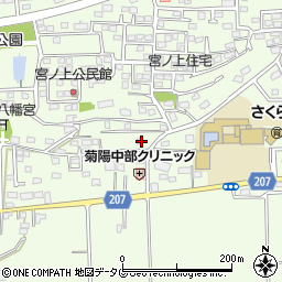 熊本県菊池郡菊陽町津久礼417-2周辺の地図