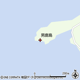 男鹿島周辺の地図