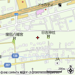 熊本県菊池郡菊陽町津久礼周辺の地図
