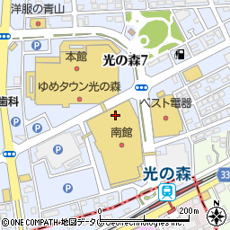 ナムコ　ゆめタウン光の森店周辺の地図
