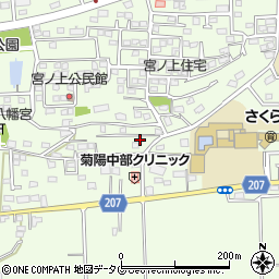 熊本県菊池郡菊陽町津久礼417-1周辺の地図