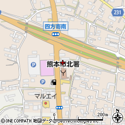 熊本県熊本市北区四方寄町515周辺の地図