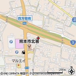 熊本県熊本市北区四方寄町536-2周辺の地図