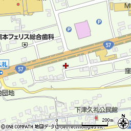 熊本県菊池郡菊陽町津久礼2516-11周辺の地図