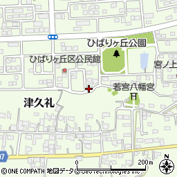 熊本県菊池郡菊陽町津久礼148-18周辺の地図