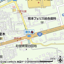 熊本県菊池郡菊陽町津久礼2417-14周辺の地図