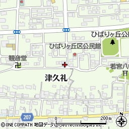 熊本県菊池郡菊陽町津久礼142-9周辺の地図