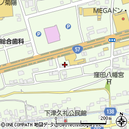 熊本県菊池郡菊陽町津久礼2521-1周辺の地図