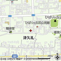 熊本県菊池郡菊陽町津久礼142-10周辺の地図