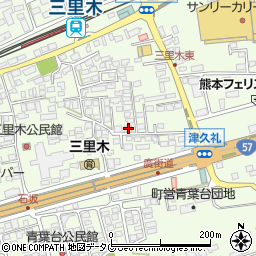 熊本県菊池郡菊陽町津久礼2367-10周辺の地図