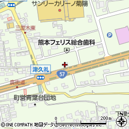 熊本信用金庫菊陽支店周辺の地図