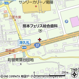 熊本県菊池郡菊陽町津久礼2417-9周辺の地図