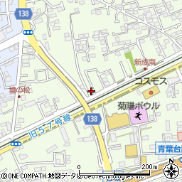 熊本県菊池郡菊陽町津久礼3053-7周辺の地図