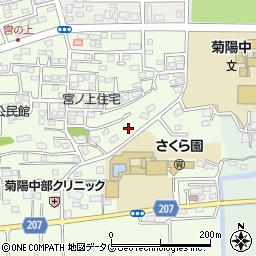 熊本県菊池郡菊陽町津久礼376周辺の地図