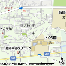 熊本県菊池郡菊陽町津久礼368-11周辺の地図