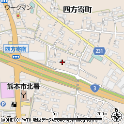 熊本県熊本市北区四方寄町周辺の地図