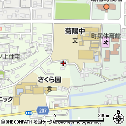 熊本県菊池郡菊陽町津久礼398-10周辺の地図
