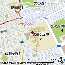 菊陽町立武蔵ヶ丘中学校周辺の地図