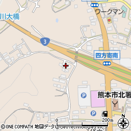 熊本県熊本市北区四方寄町1707-7周辺の地図
