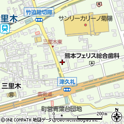 熊本県菊池郡菊陽町津久礼2421周辺の地図