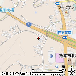 熊本県熊本市北区四方寄町1707周辺の地図