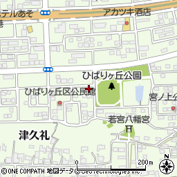 熊本県菊池郡菊陽町津久礼148-4周辺の地図