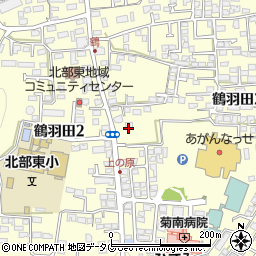 熊本県熊本市北区鶴羽田周辺の地図