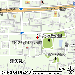 熊本県菊池郡菊陽町津久礼152-13周辺の地図