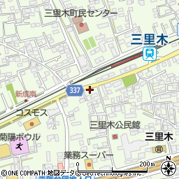 三里木簡易郵便局周辺の地図