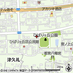 熊本県菊池郡菊陽町津久礼152-12周辺の地図