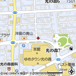 ベルリーナ化粧品熊本支店周辺の地図