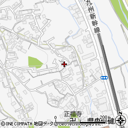 長崎県諫早市栄田町周辺の地図