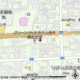 グリーンリッチホテルあそ熊本空港駐車場周辺の地図