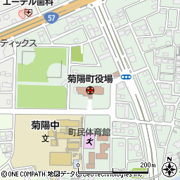 菊陽町役場農業委員会　事務局周辺の地図