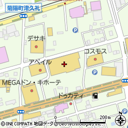 熊本県菊池郡菊陽町津久礼2527-2周辺の地図