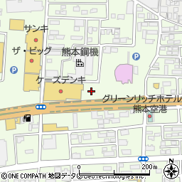 ケーズデンキ菊陽店駐車場周辺の地図