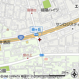 熊本県菊池郡菊陽町原水1164-1周辺の地図