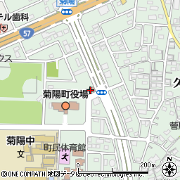 菊陽久保田郵便局周辺の地図