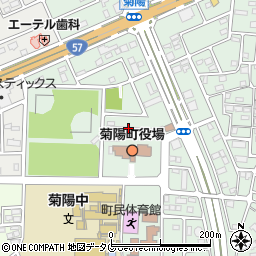 菊陽町役場　学務課周辺の地図