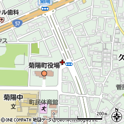 菊陽久保田郵便局周辺の地図