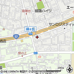 熊本県菊池郡菊陽町原水1164-6周辺の地図