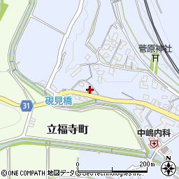 硯川郵便局周辺の地図