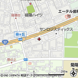 熊本県菊池郡菊陽町原水1164-13周辺の地図