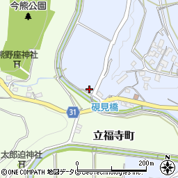 熊本県熊本市北区硯川町7周辺の地図