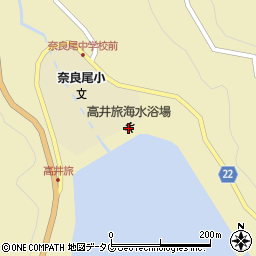 高井旅海水浴場周辺の地図