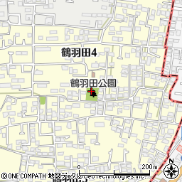 鶴羽田公園周辺の地図